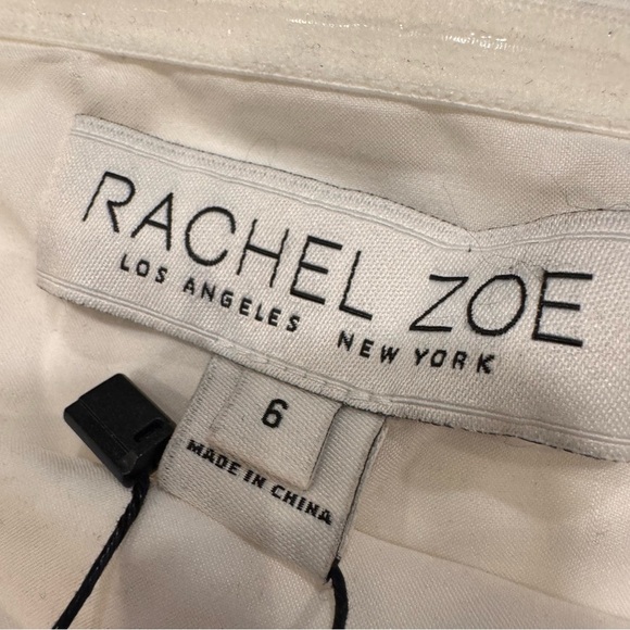 NWT Rachel Zoe Women’s Cotton & Silk Off The Shoulder Tiered Ruffle Top Ecru Sz6 - Picture 5 of 10